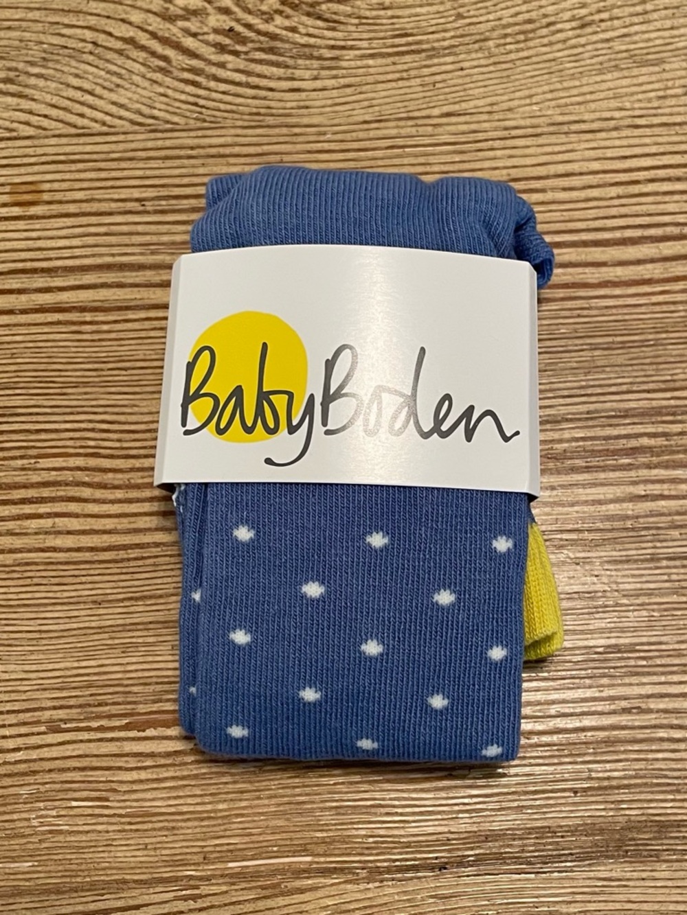 Baby Boden Blue Polka Dot Stockings 12-18m